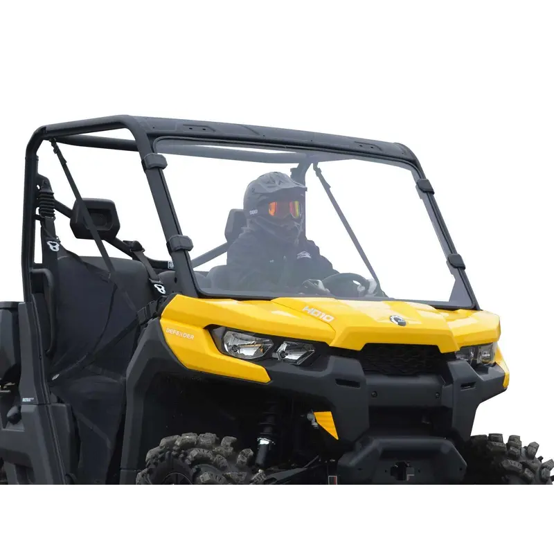 SuperATV Can-Am Defender HD Heavy Duty Scratch Resistant Full Windshield