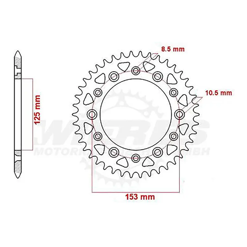 MTX 210/301 Steel Rear Sprocket #520