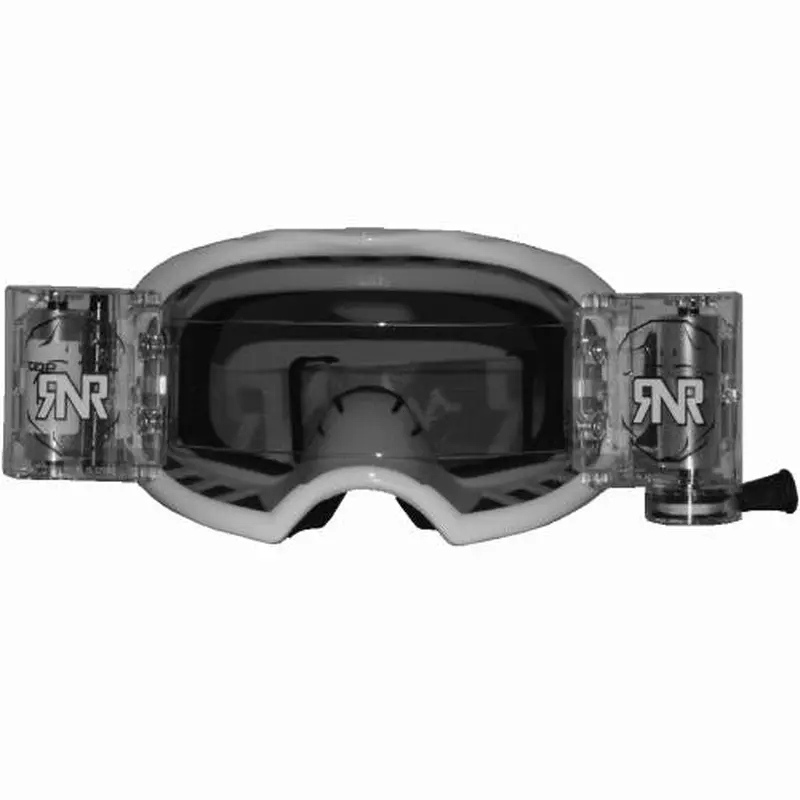 RNR COLOSSUS WHITE WVS 48mm, WHITE GOGGLE, WIDE VISION SYSTEM, GXX22, ROLL & TEAR OFF