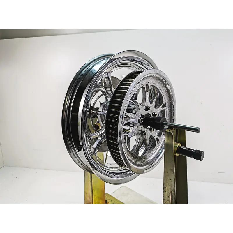 1999 Harley Dyna FXDL Low Rider 16x3 Custom Thorn Chrome Rear Wheel Rim & Rotor