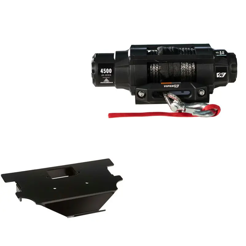 Viper 4500lbs V3 Winch Black Rope With Mount For Honda Big Red 200 1982-1984