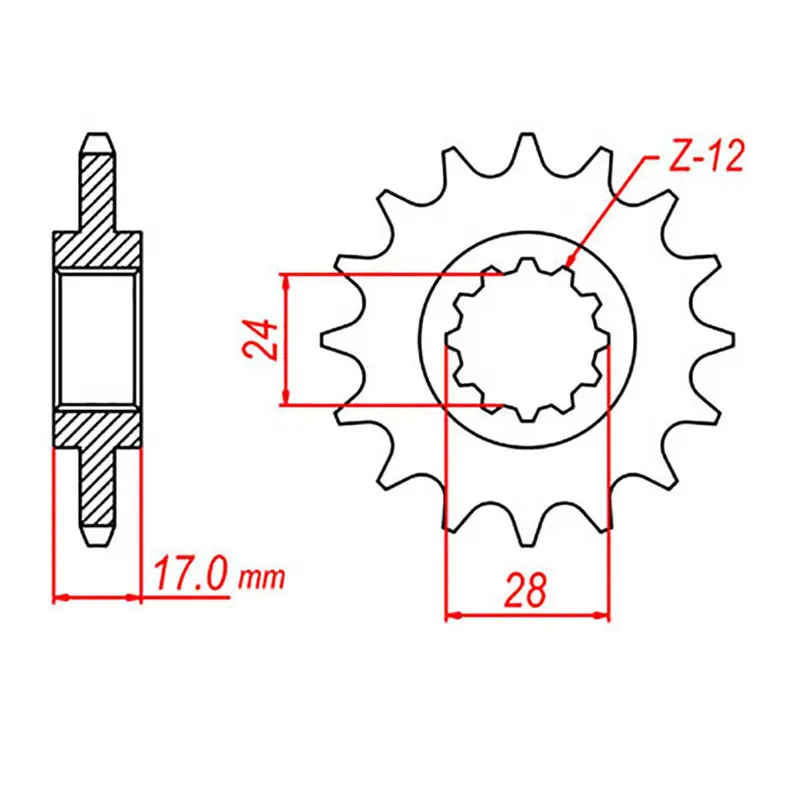 MTX 295 Steel Front Sprocket #530