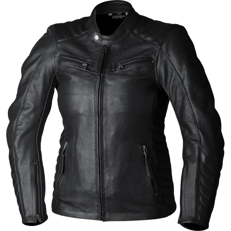 Ladies Roadster Air Ce Jacket Black Leather Md