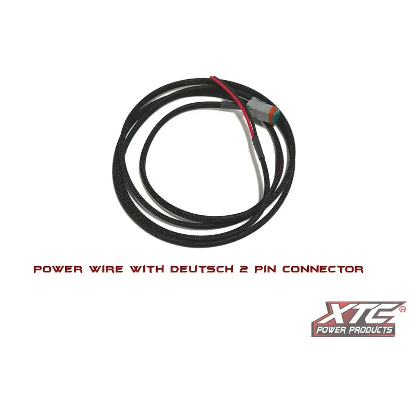 XTC 5' Power Wire with Deutsch 2 Pin Connector on one end