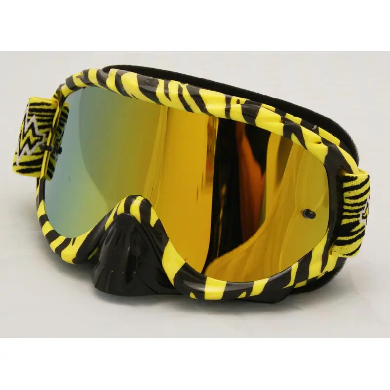 RNR HYBRID WILD YL/BK MIRRORED LENS, WILD YELLOW & BLACK GOGGLE, GH368M, MIRRORED LENS