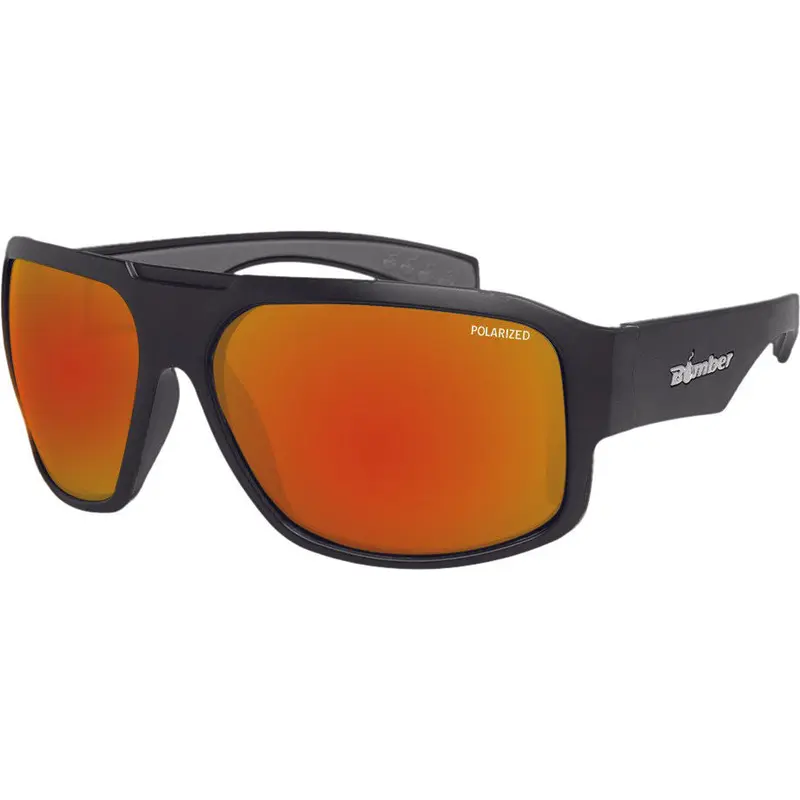 BOMBER MEGA BOMB EYEWEAR MATTE BLACK W/RED MIRROR POLARIZED M111-RM