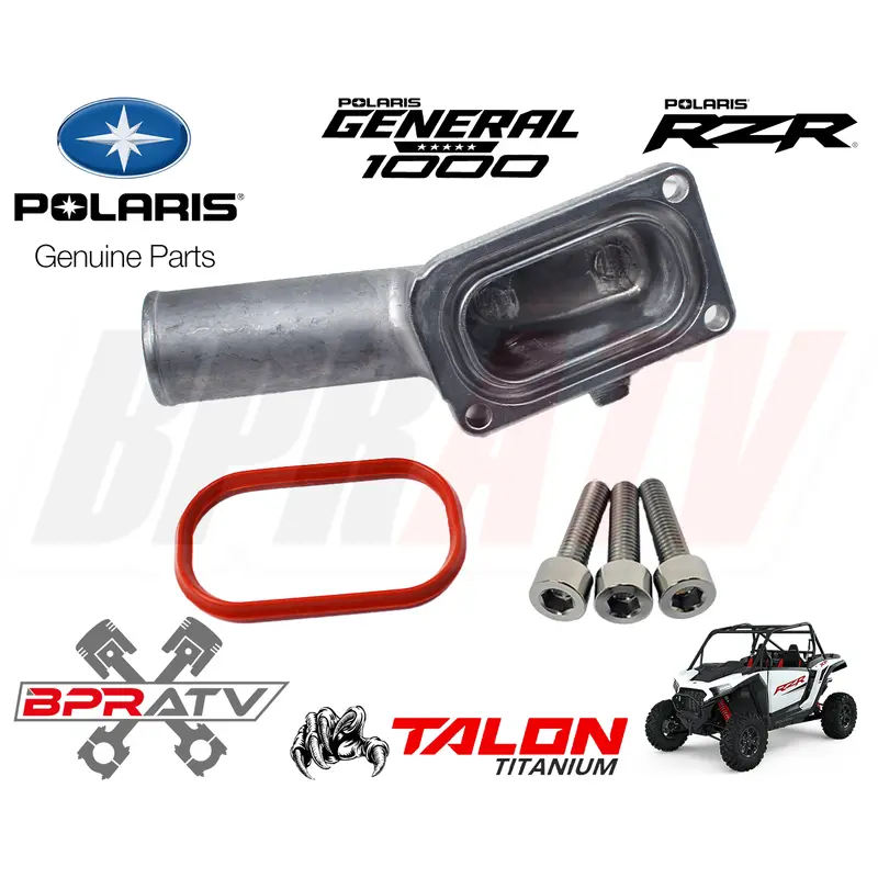 Polaris General 1000 4 OEM Water Inlet Cover Titanium Bolts Inlet Gasket 5632557