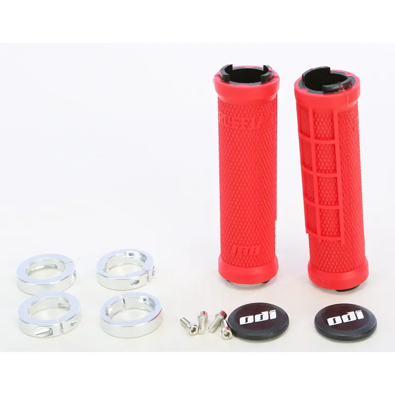 ODI RUFFIAN HALF WAFFLE CLAMP RED/SILVER J32RFBR-S