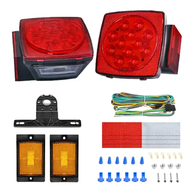 Submersible Square LED Trailer Light Kit (Pair)