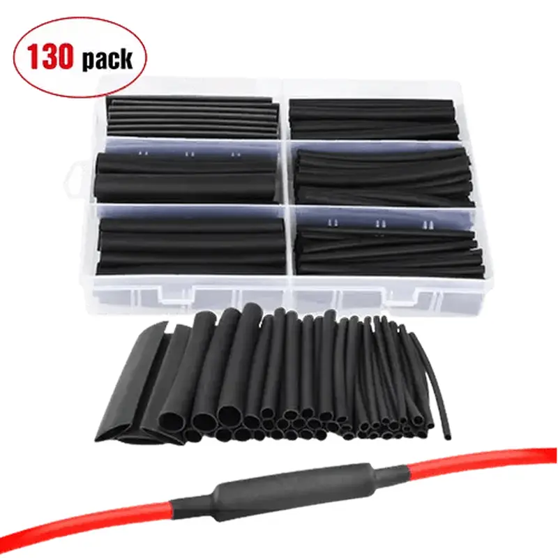 130Pcs Heat Shrink Tubing Kit