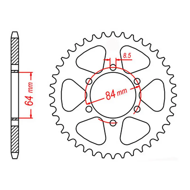 MTX 809 Steel Rear Sprocket #428