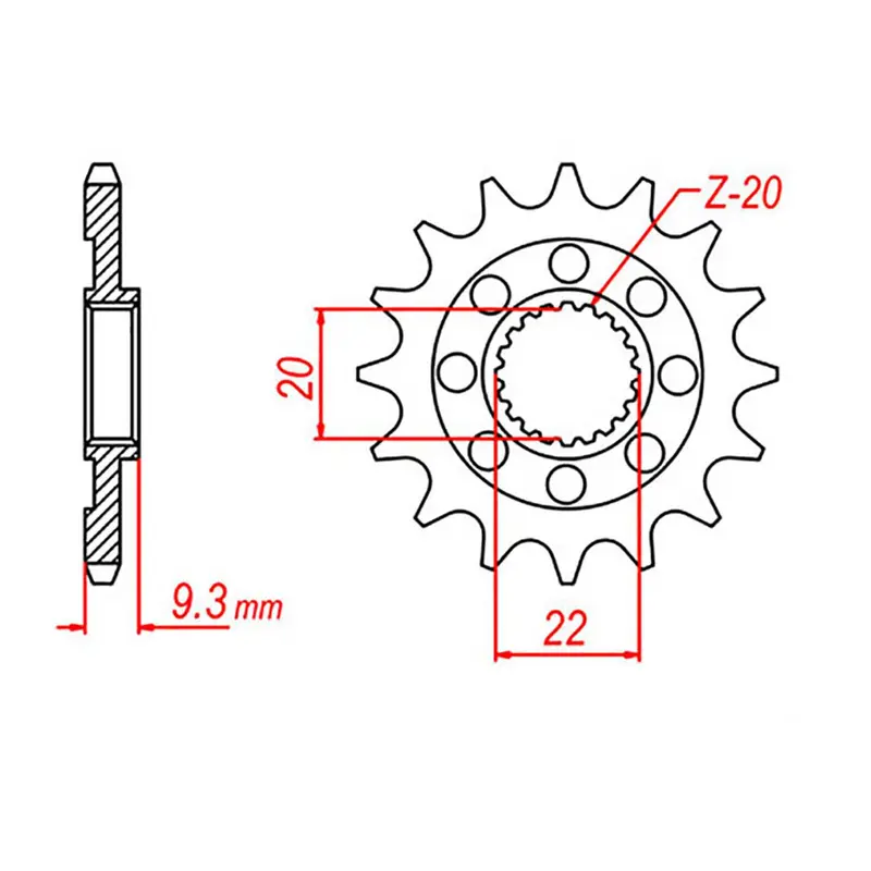 MTX 1446 Steel Front Sprocket #520