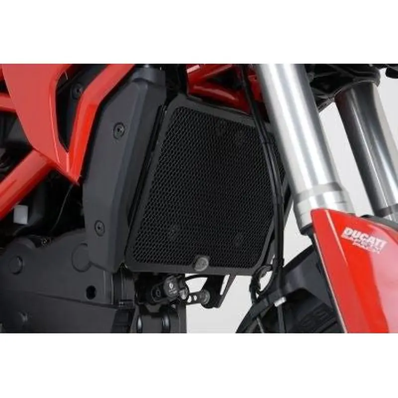 R&G Racing Red Aluminum Radiator Guard For 2013-2014 Ducati Hypermotard 821