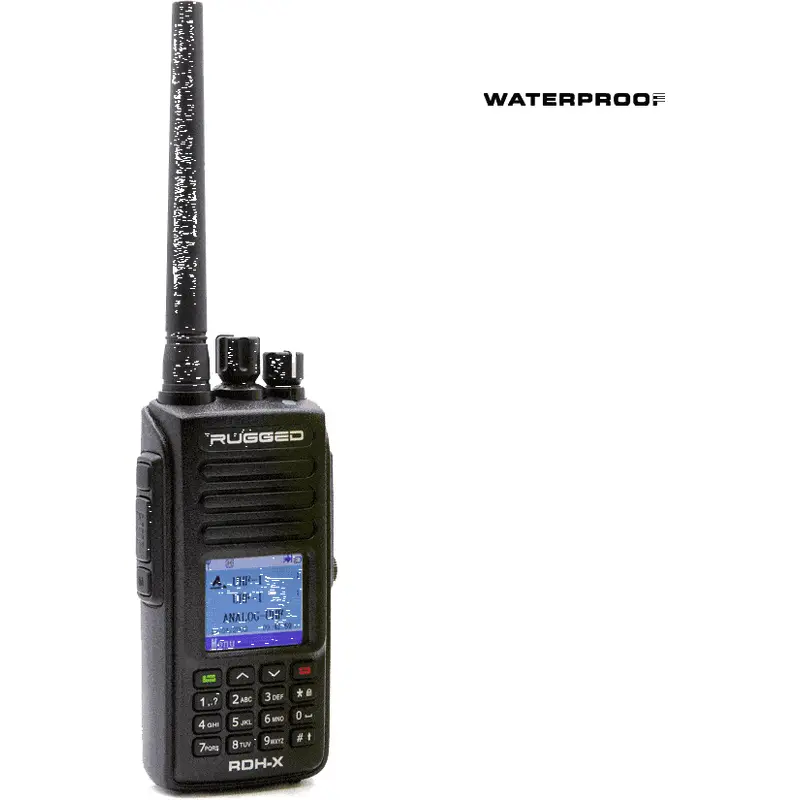 WATERPROOF ANALOG/DIGITAL - UHF & VHF HANDHELD RADIO - [HIGH VISABILITY]