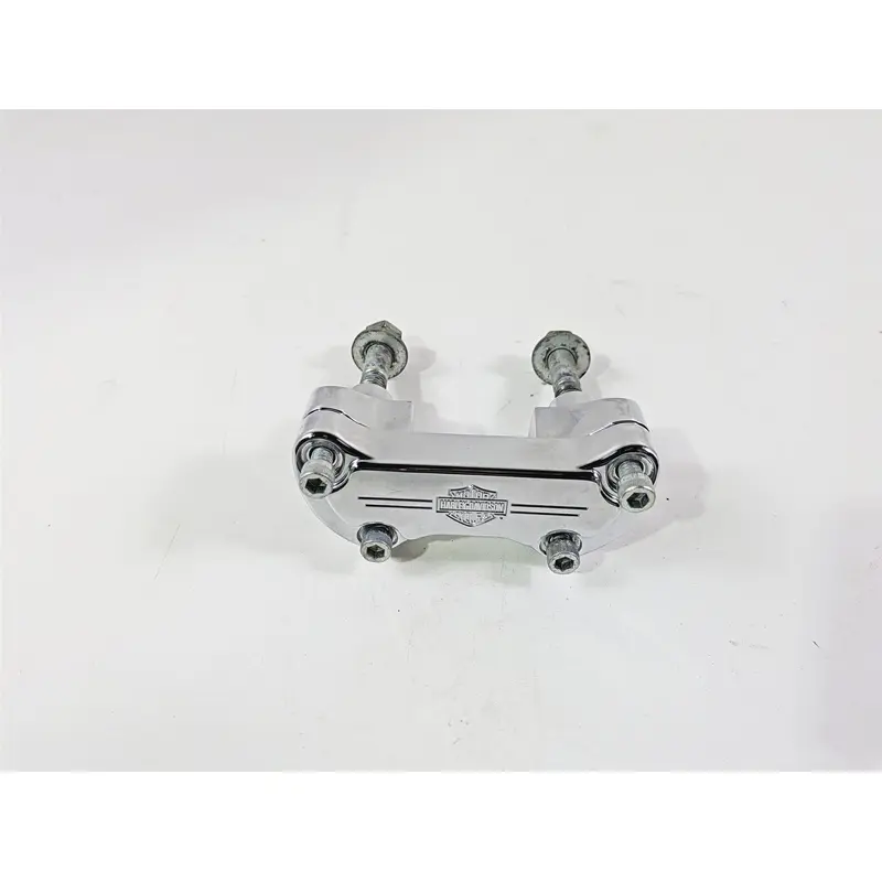 2004 Harley Softail FXSTDI Deuce Chrome Short Handlebar Riser Holder Set