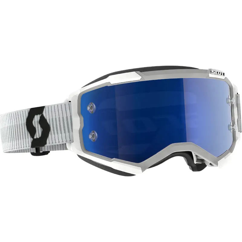 Fury Goggle White Blue Chrome Works