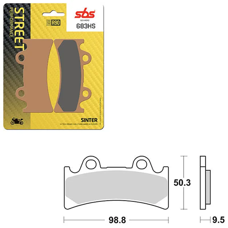 SBS PERFORMANCE HS SINTER FRONT BRAKE PAD (6250683108)