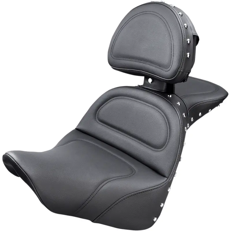 SADDLEMEN Explorer Special Seat with Backrest - Black - FL/FX '18-'23 - Part 818-27-040