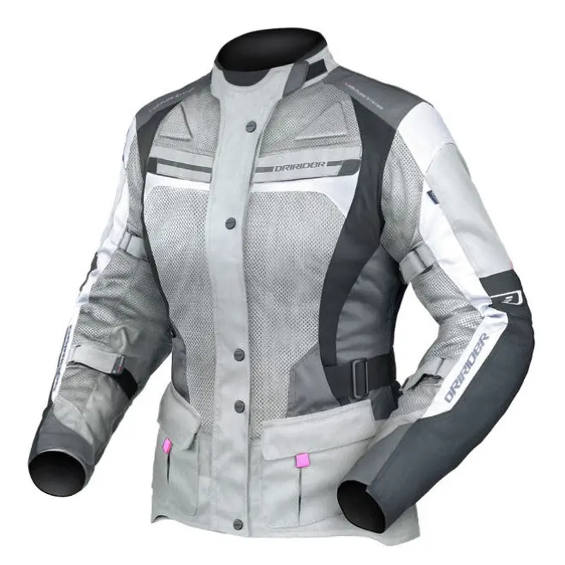 DRIRIDER APEX 4 LADIES JCKET GREY/WHITE/BLACK SZ 16