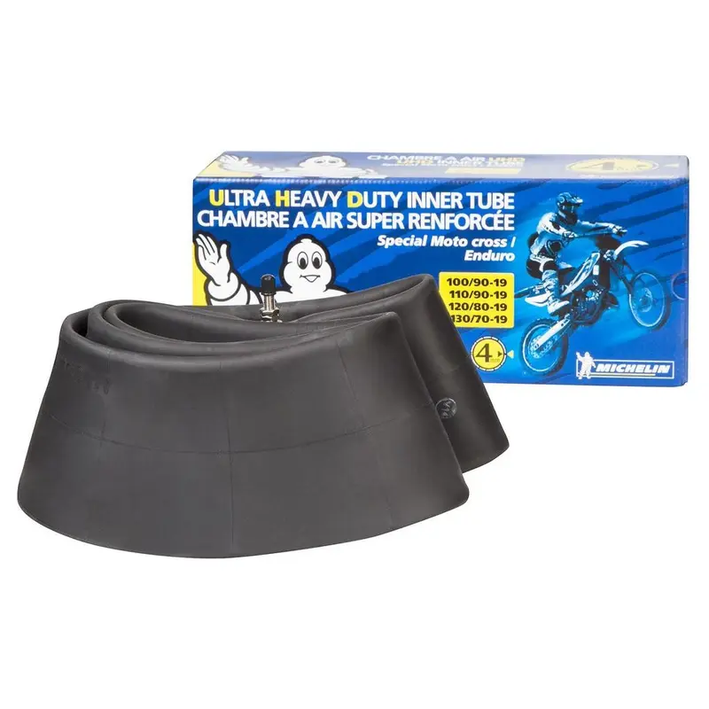 Tjockslang Michelin UHD 4mm 100-110/100-18" & 120/90-18 rak ventil Enduro