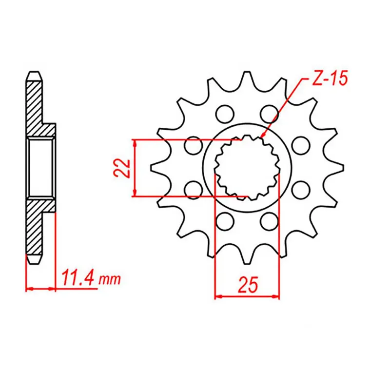 MTX 1902 Steel Front Sprocket #520