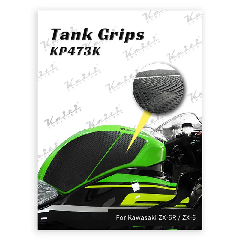 KEITI TANK GRIPS KAWASAKI ZX-6R/ZX-6 [BLACK]