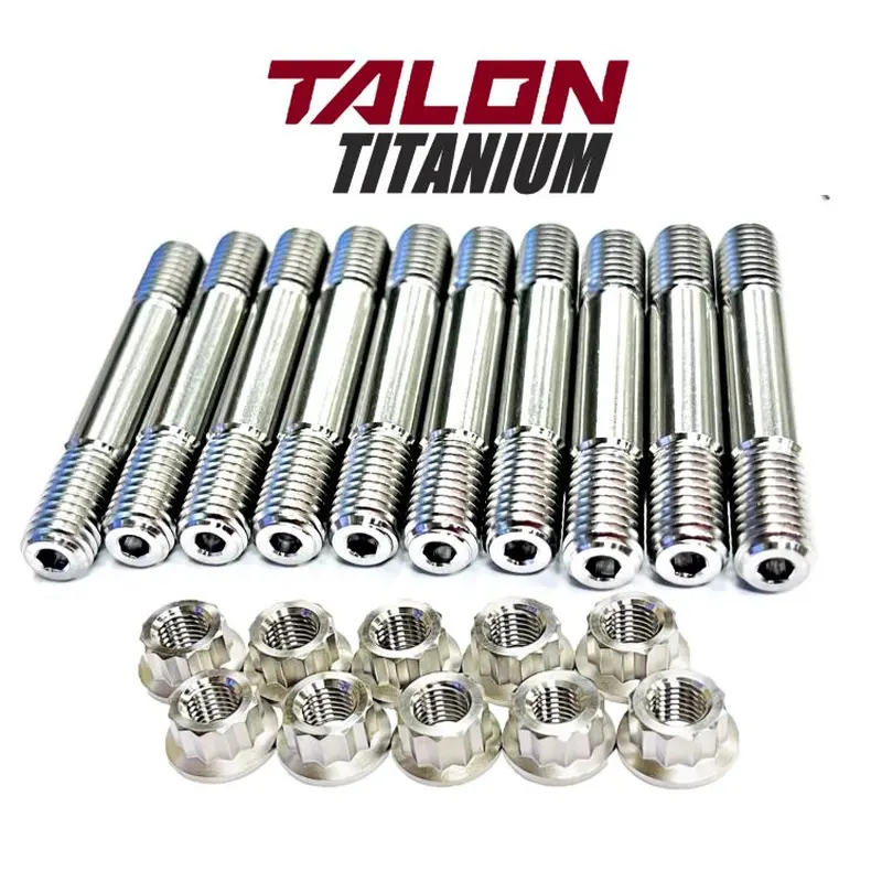 GSXS1000 Cylinder Head Studs GSX-S 1000F 1000Z TITANIUM Stud 12 Point Nut Kit