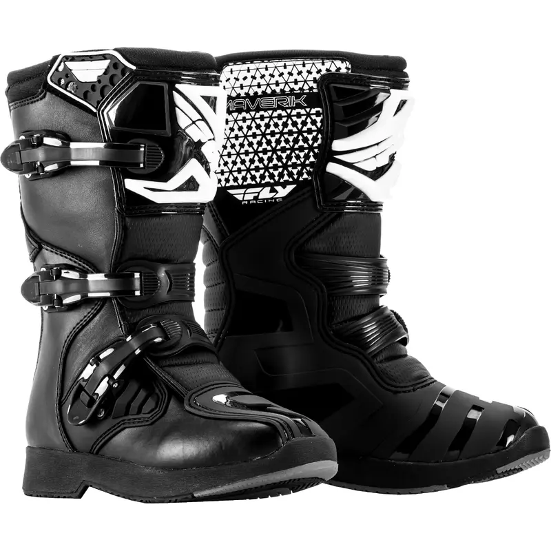 FLY RACING Youth Maverik Boots - Black Size 04