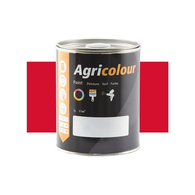 Agricolour - Red Gloss Paint 1L Tin - Sparex Part No. S.83815