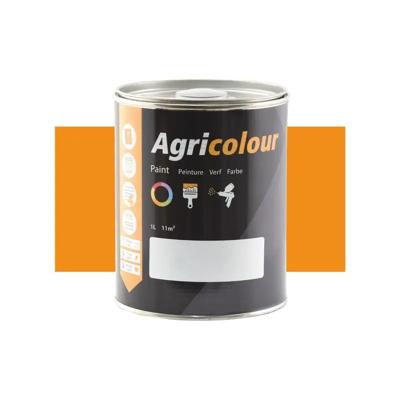 Agricolour - Yellow Gloss Paint 1L Tin - Sparex Part No. S.82887