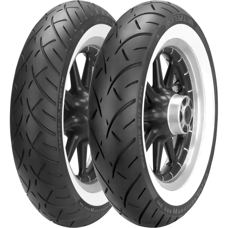 METZELER Tire - ME 888 Marathon Ultra - Front - 120/70B21 - Wide Whitewall - 68H 2718100