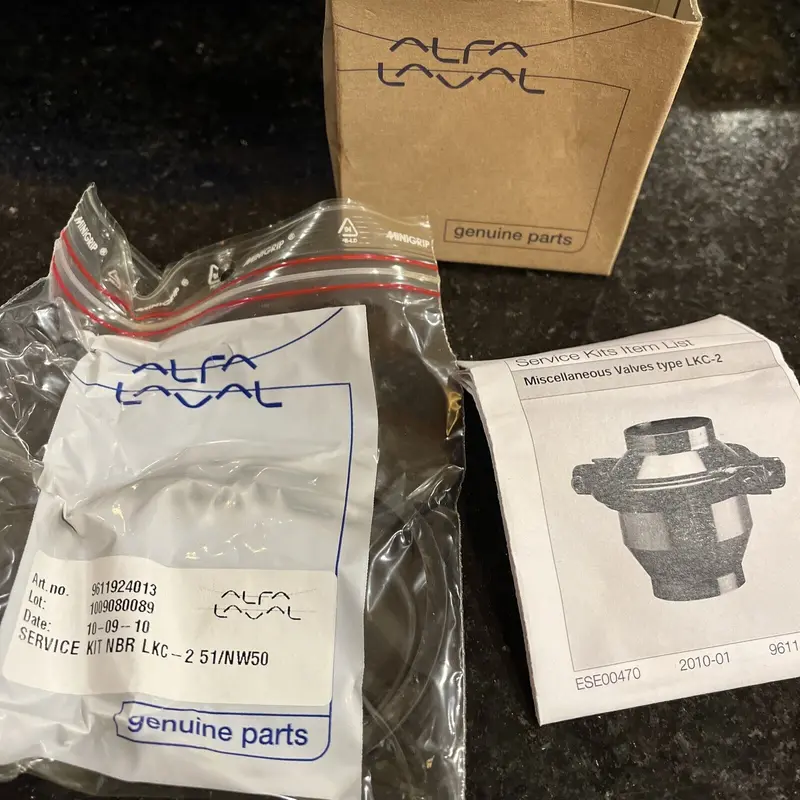ALFA LAVAL SERVICE Kit NBR LKC -2 51/NW50 9611924013 NOS