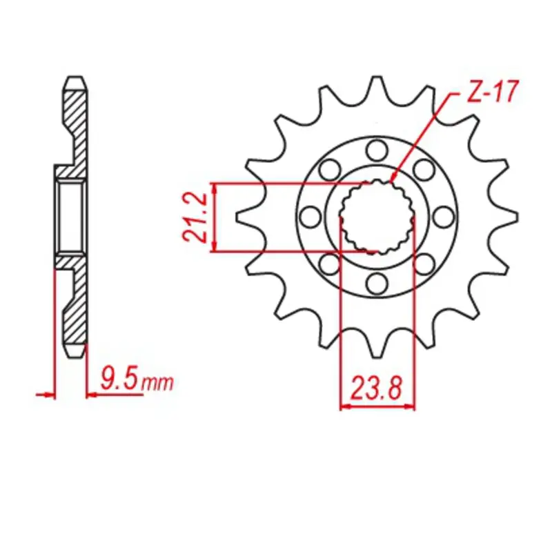MTX 1441 Hornet Lightweight Steel Front Sprocket #520
