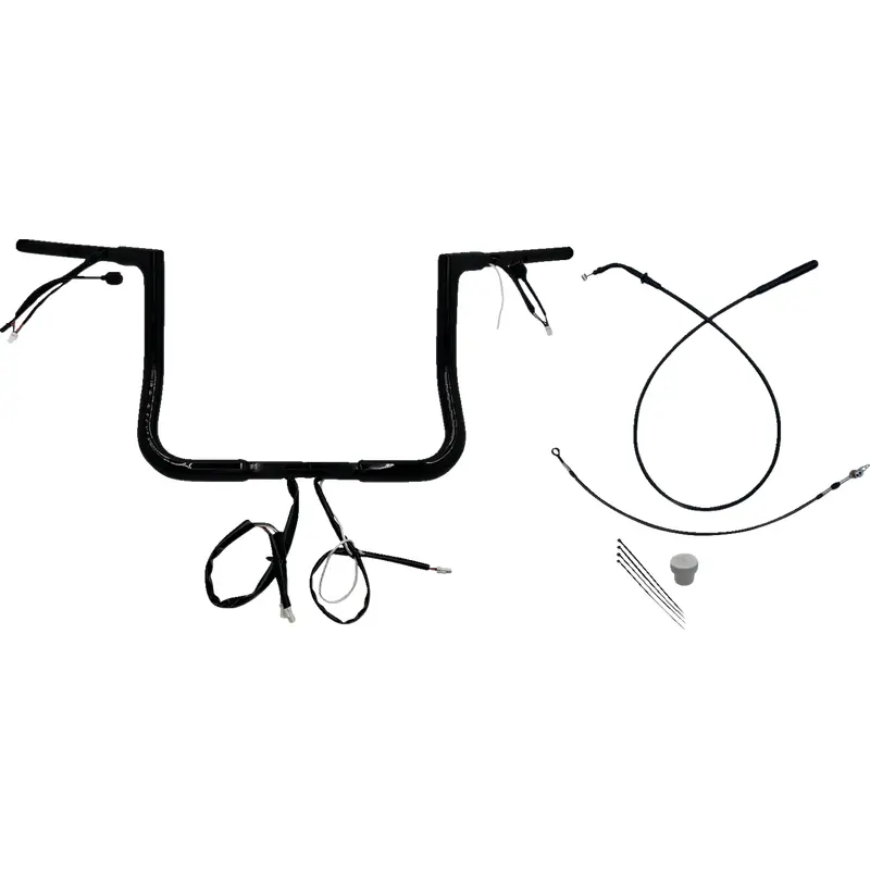 FAT BAGGERS INC. 1-1/4" EZ Install Flat Top Handlebar - 12" - Black 749012-B