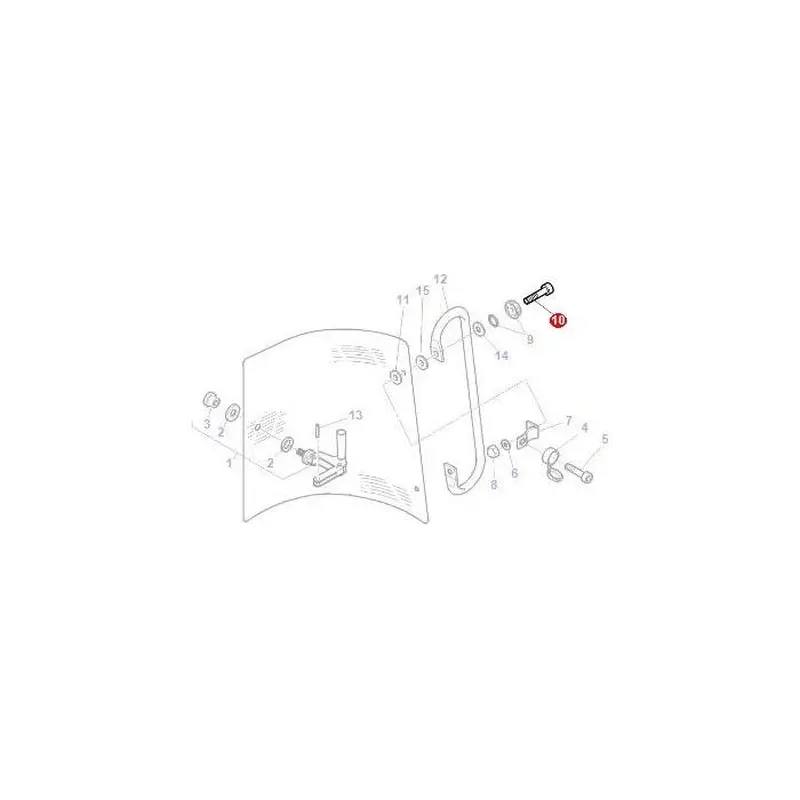 Massey Ferguson Screw Window Mechanism 3011842X1 | OEM Cab Part