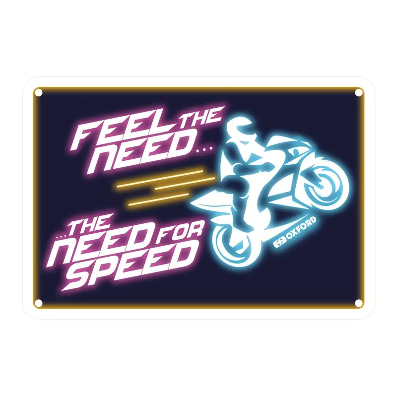 Oxford Garage Metal Sign: "Feel The Need  The Need For Speed"