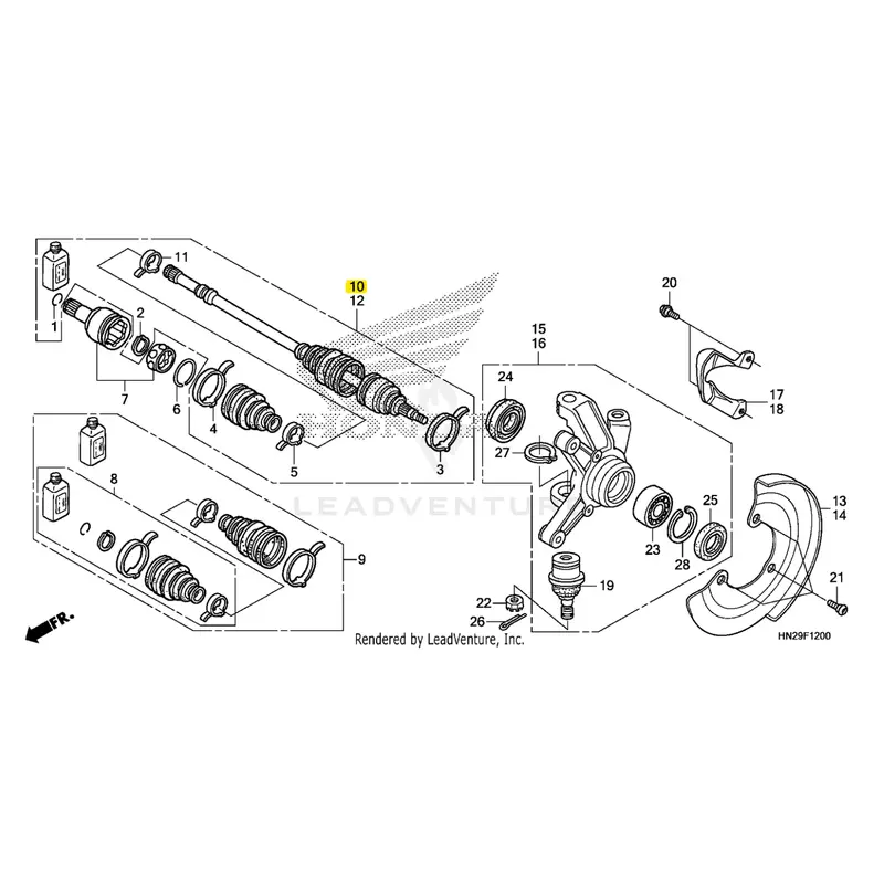 Honda OEM RH Driveshaft Axle for FourTrax 500 & 680