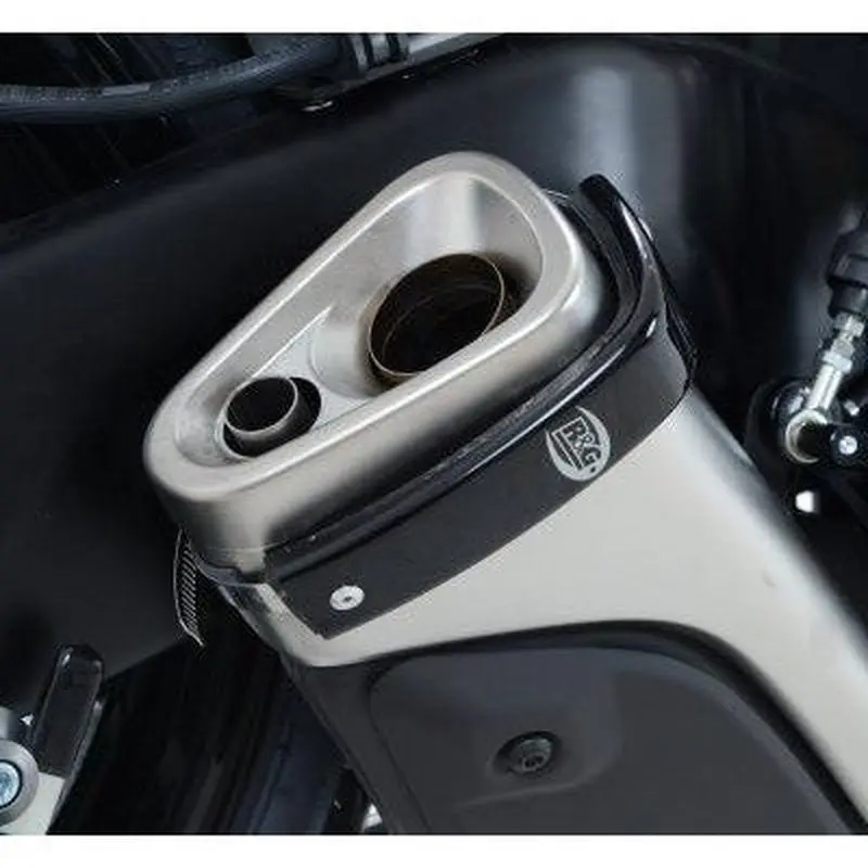 R&G Racing Black Exhaust Protector For 2021-2024 Aprilia RSV4 1100 Factory