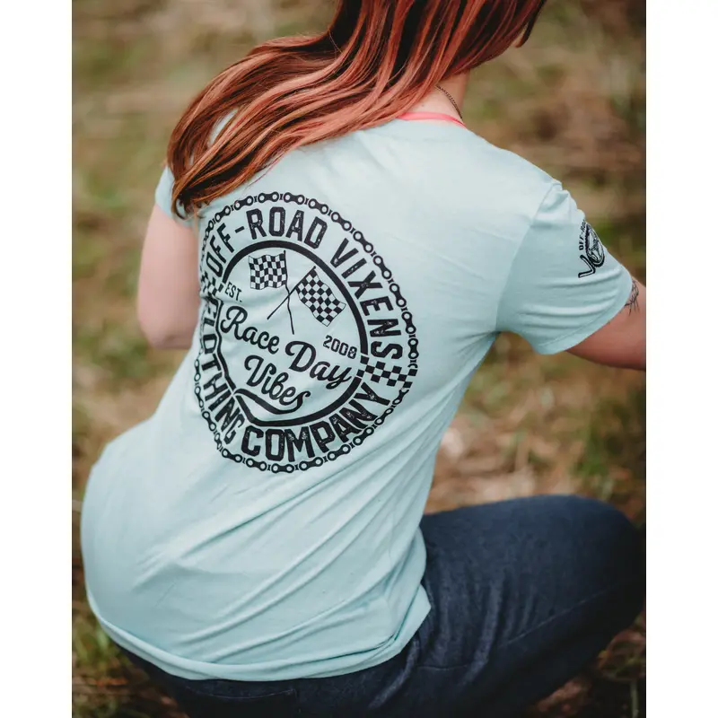 Race Day Vibes Ladies V Neck Tee