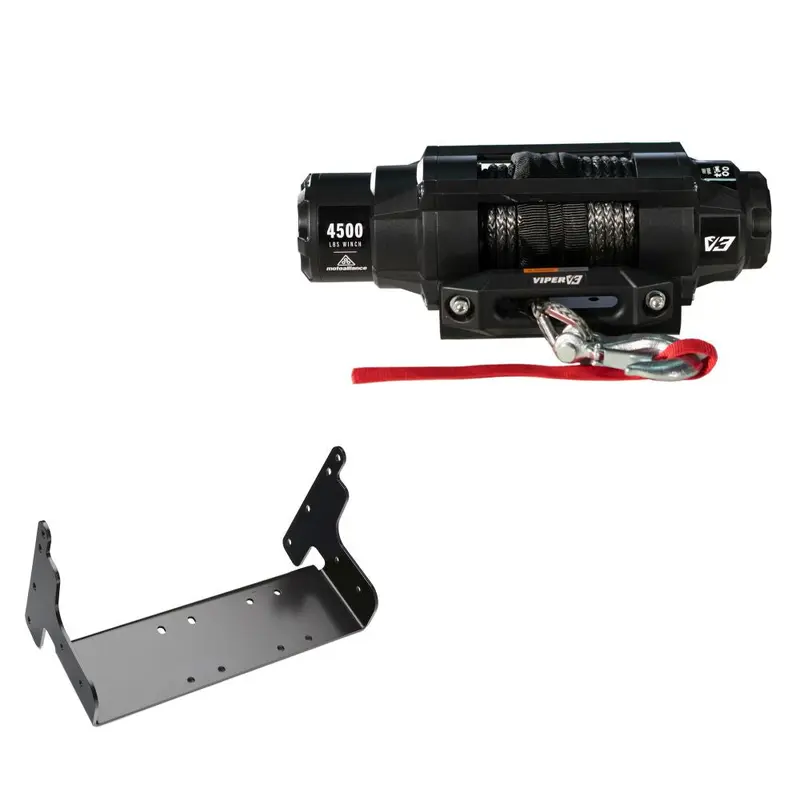 Viper 4500lbs V3 Winch Black Rope With Mount For Polaris Xpress 400L 1996-1997