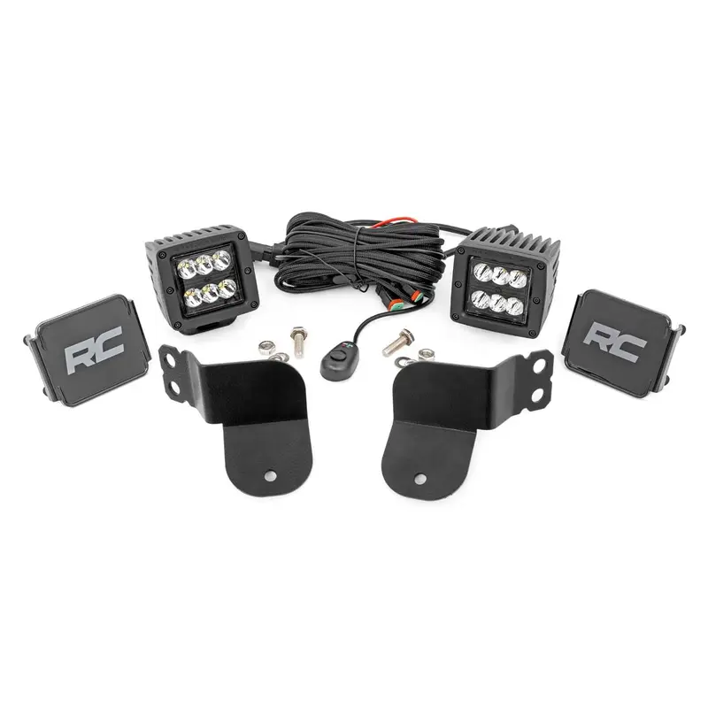 LED Light Kit | Cage Mount | 2" Black Pair | Spot | Polaris General/ XP/4 1000  | 93022