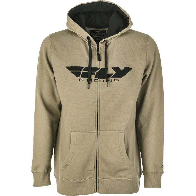 Fly Corporate Zip Up Hoodie Tan/Black Lg