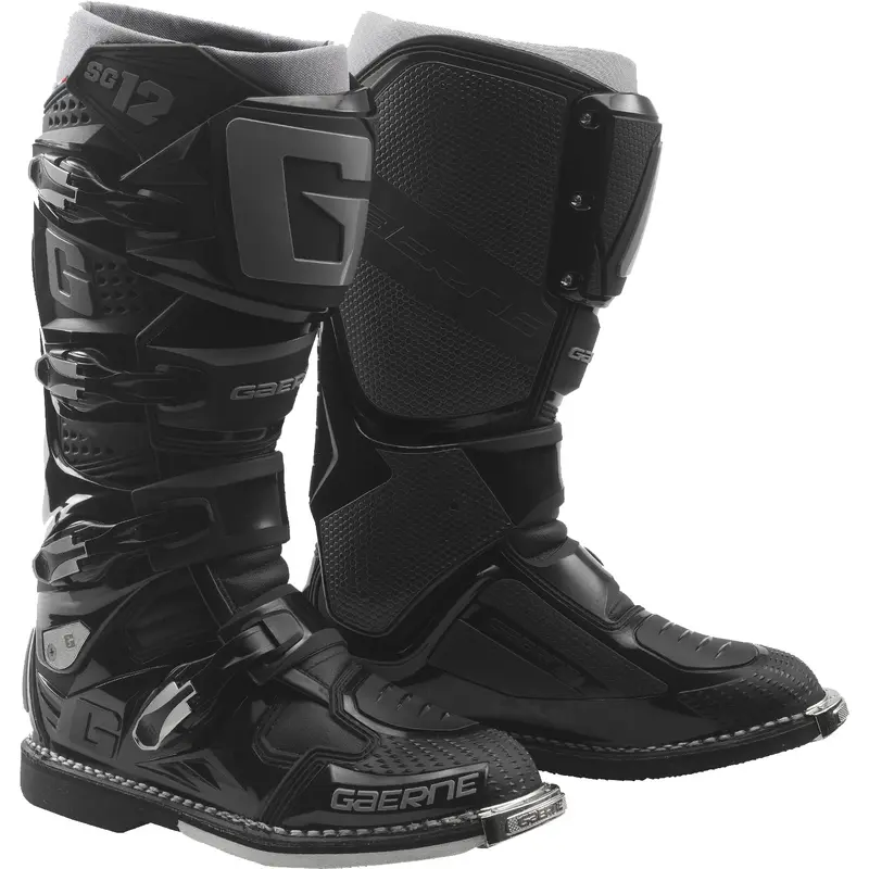 Gaerne SG-12 Boots Black Size 14 - Premium Performance Riding Gear