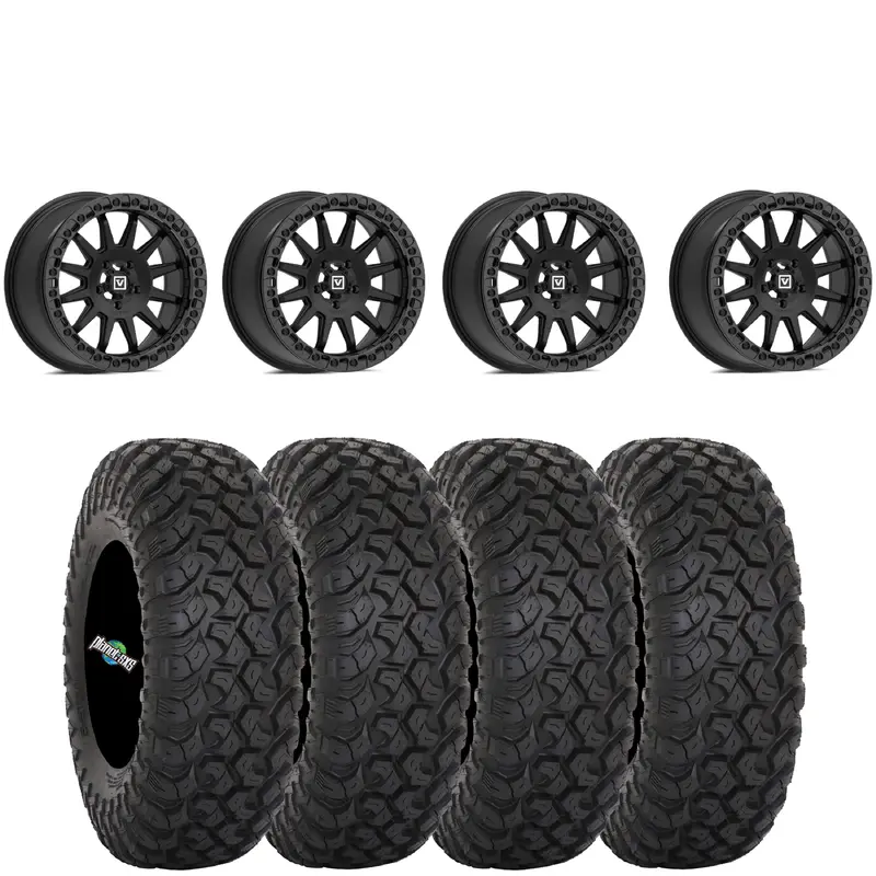 Valor Offroad V09 SATIN BLACK beadlock on System 3 RT320