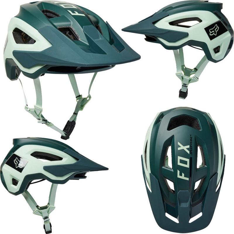 Fox Speedframe Pro MIPS Helmet - L - Blocked Sea Foam