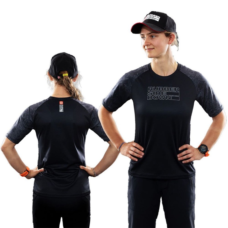 Rubber Side Down Women's Vapor Short Sleeve Jersey - Women's M - Black Haze